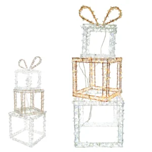 Caixas de presente decorativo 270 leds 3 pçs