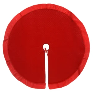 Saia para árvore de veludo vermelho 1,20cm