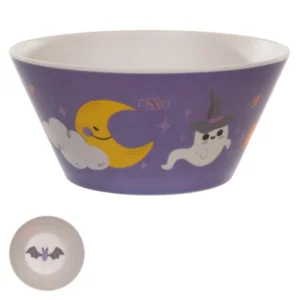Bowl melamina roxo fantasma e lua 7,4x15cm