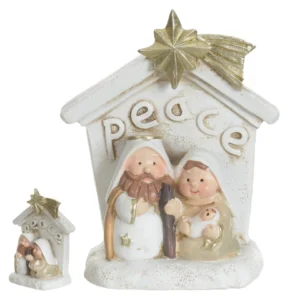 Sagrada Familia branco e dourado 7x6cm