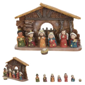 Presépio em resina 8 pçs 12cm