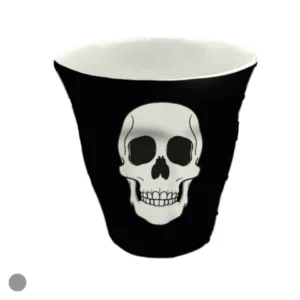 Copo melamina preto caveira