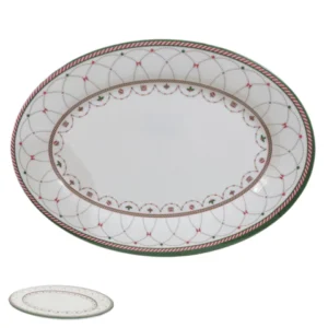 Travessa oval melamina brinquedos 35,4x25,7cm