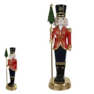 Quebra nozes em resina verm e azul 70cm