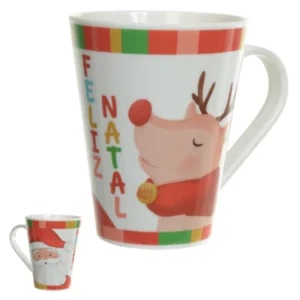 Caneca melamina Noel Rena Aquarela 330ml