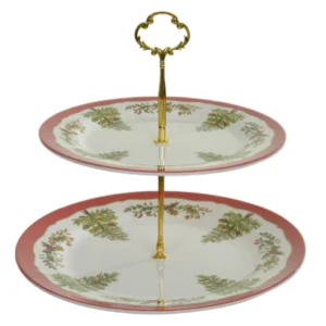 Suporte duplo para doces pinheirinho 27,5cm diam