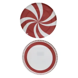 Kit prato raso de melamina Peppermint 25cm 12pçs