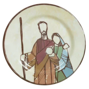 Kit Prato sobremesa melamina Sino de Belém 22,5cm c/ 6 unid