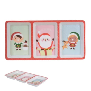 Petisqueira melamina Noel 31x15cm