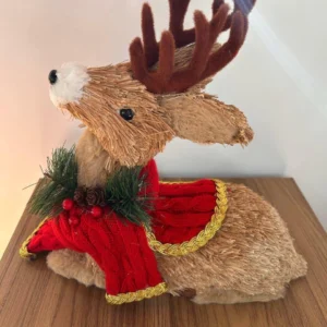 Rena cachecol verm deitada 28cm