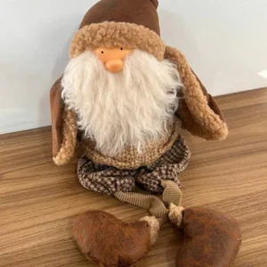 Papai noel sentado tricô 64cm