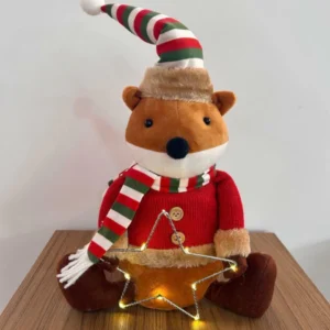 Raposa sentada com led 30cm