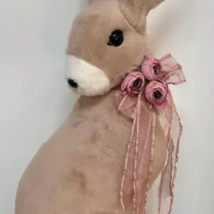 Coelha sentado pelúcia bege 70cm