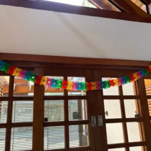 Festão de papel colorido 1,80m