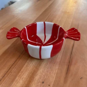 Bowl candy vermelho e branco 20cm