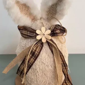 Ovo com orelhas rústico de palha 28cm