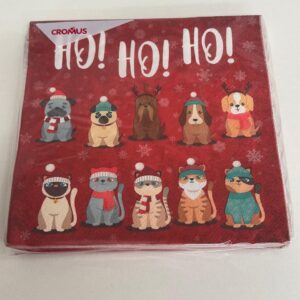 Guardanapo pets Natal 20fls