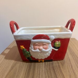 Pote de sorvete de louça Noel