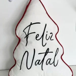 Almofada Feliz Natal verm/bco 34x42cm