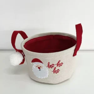 Cesta de tecido Ho Noel Ho Ho 20cm