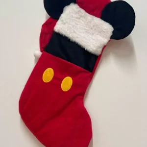 Meia com orelha Mickey vermelha 52cm