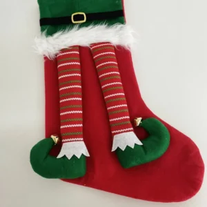 Meia pernas de Elfo verm/verde 40cm