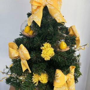 Mini árvore de Páscoa amarela 60cm