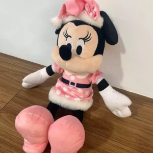 Minnie pelúcia vestido rosa com gorro 40cm