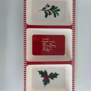 Petisqueira Feliz Natal melamina 33,7cm