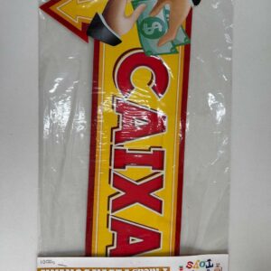 Placa de papelão "Caixa" para Festa Junina 60x26xm