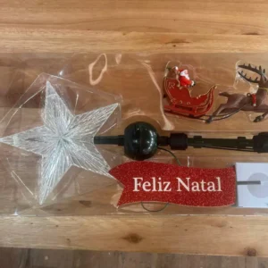 Ponteira Trenó com mov e led 22x8x51cm