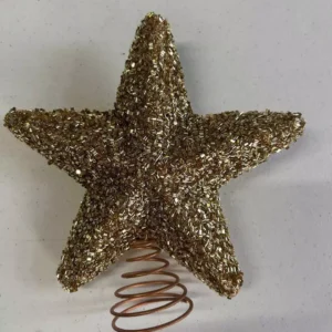 Ponteira árvore estrela dourada 20cm