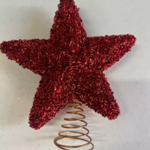 Ponteira árvore estrela vermelha 15cm