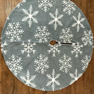 Saia para árvore azul com flocos de neve 120cm