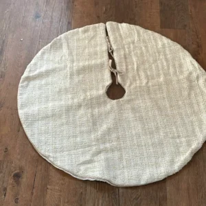 Saia para árvore branca e dourada 100cm