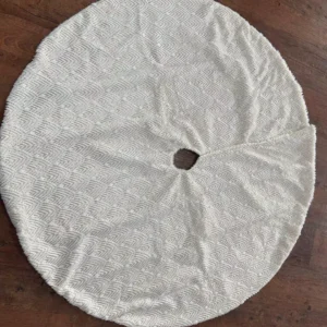 Saia para árvore branca e dourada 120cm