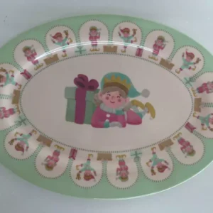Travessa oval Elfo Candy Color de melamina 35,5cm