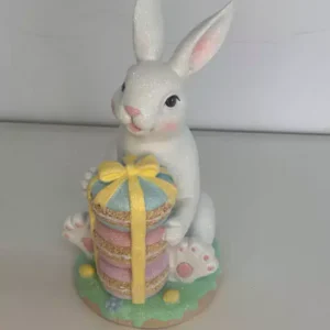 Coelho com macarrons de resina 28cm