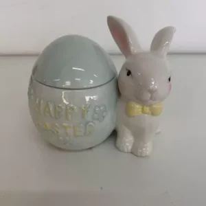 Coelho com bomboniere de cerâmica 16cm