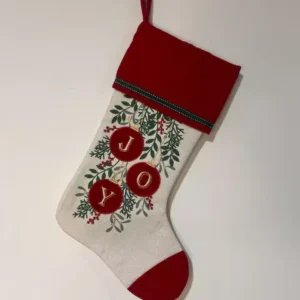 Meia Joy com azevinhos 45cm