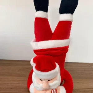 Noel ponta cabeça com movimento e som 35cm