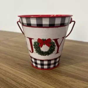 Baldinho metal xadrez Joy 10cm