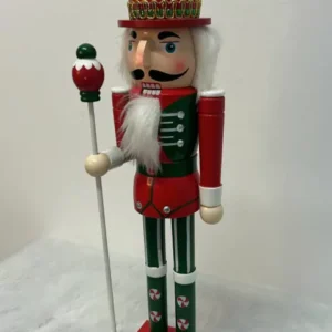 Quebra nozes vermelho e verde 38cm