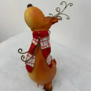 Rena resina cachecol verm/bco 30cm