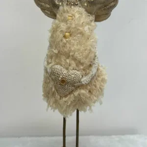 Anjo bege e dourado 45cm