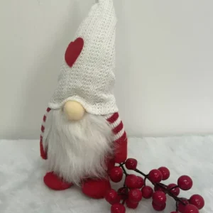 Mini Papai Noel escandinavo vermelho e branco 18cm