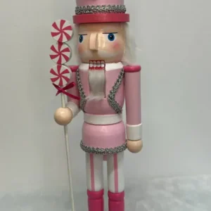 Quebra nozes rosa com pirulito 38cm