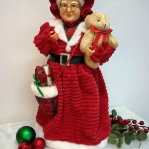 Mamãe Noel em pé matelassê 45cm