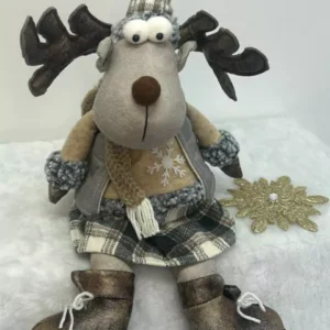 Rena sentada saia xadrez 38cm