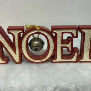 Letreiro Noel vermelho em resina